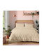 Cokitex Celine Apricot Winter Pleasure Super-Double Fitted Bed Sheet Set 175x200+35cm Apricot (4 pcs)