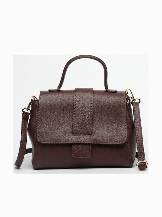 Leather Women's Satchel Bag Brown Chocolate