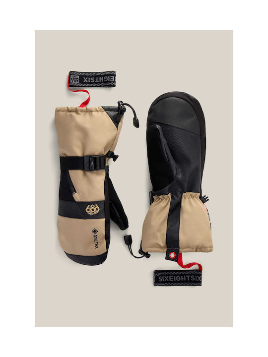 686 Mănuși de Schi și Snowboard Pentru Bărbați cu Un Deget, cu Membrană Gore-Tex, Maro