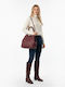 Leather Women's Tote Bag Khaki