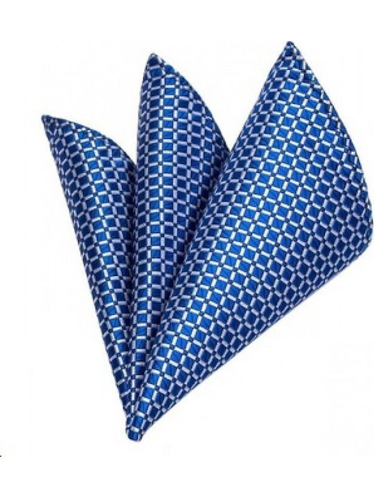 Men's Blue Silk Pocket Square