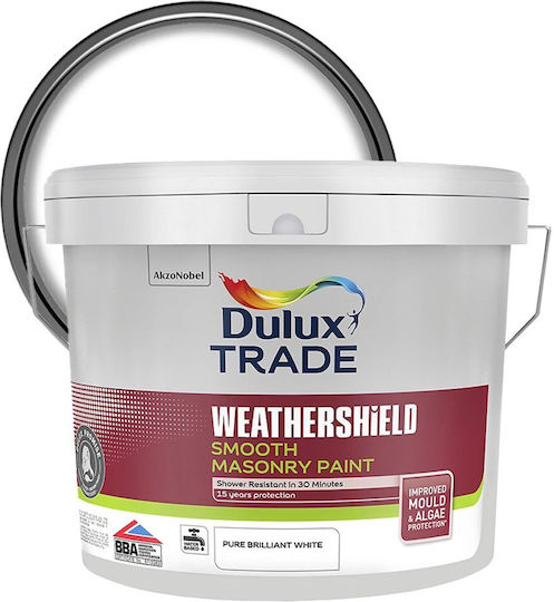 Dulux Trade Acrylic Water-Based Plastic Paint for Exterior Use Beige 10L