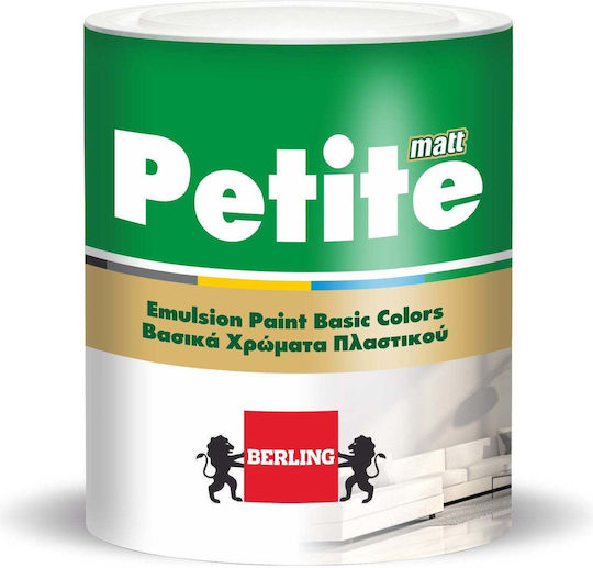 Berling Petite Matt Plastic Acrylic Ecological Water-Based Paint for Interior Use Black 3 L