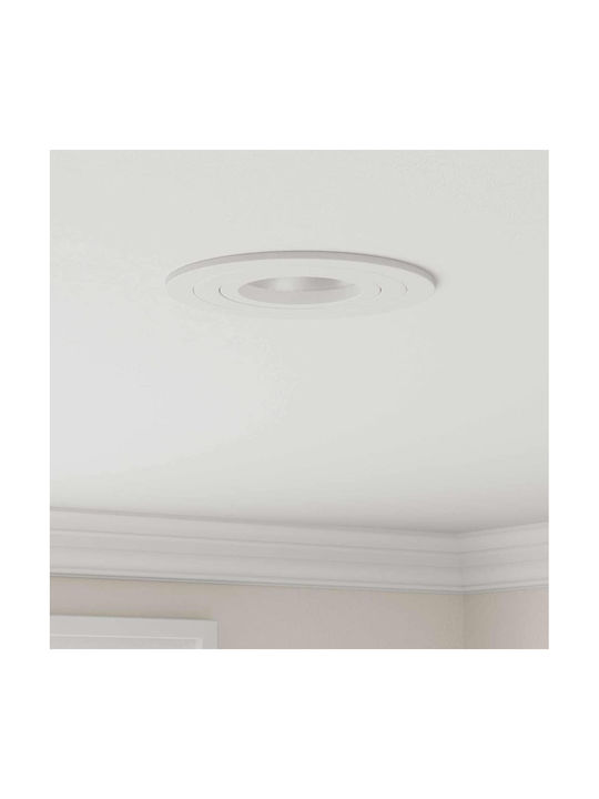 vidaXL Metal Recessed Spot White 9x9 cm 12 pcs