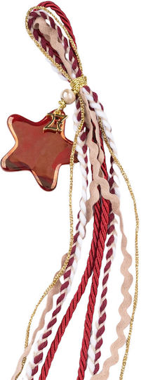 Philio Handmade Hanging Star Charm Red Ceramic 2027 35cm