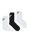 Emporio Armani Men's Ribbed Eagle Logo Socks 3 Pairs Black-White-White