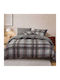 Nef-Nef Homeware Resten Single Flannel Sheet Set 160x260cm Grey (3 pcs)