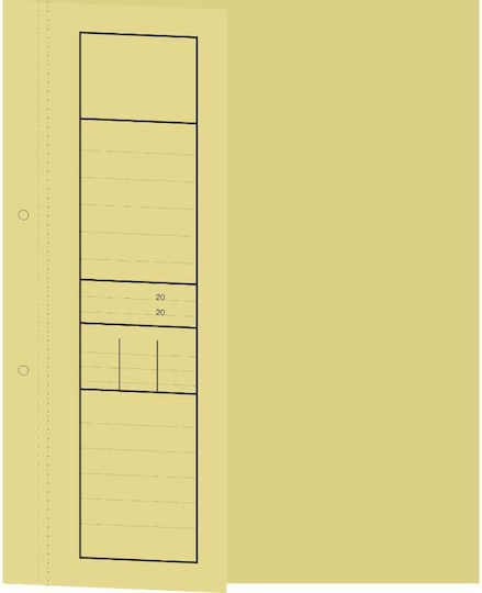 Uni Pap Mappe für A4-Papier, Gelb, Untermappe
