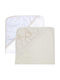 Trois Kilos Sept Baby Hooded Bathrobe White/Beige 70x70 cm