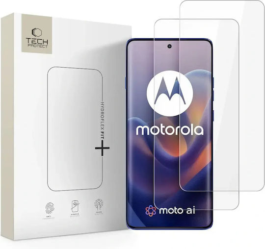 Tech-Protect Hydroflex Fit+ за Motorola Edge 60 / 60 Pro / 60 Fusion, Прозрачно, 2 Броя