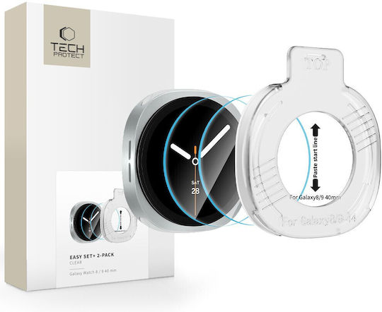 Tech-Protect Easy Set+ Samsung Galaxy Watch 8 9 40 мм Прозрачни 2 Броя
