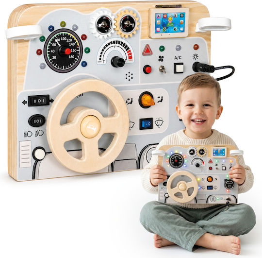 Wooden Steering Wheel with Music, Lights and Sounds