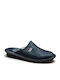 Blaue Herren Lederpantoffeln