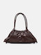 Fabric Women's Bag Dark Brown