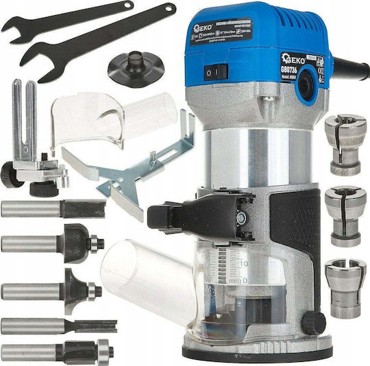 Geko Upper Spindle Router 710W Κάθετη Φρέζα 710W με Ρύθμιση Ταχύτητας και με Σύστημα Αναρρόφησης
