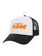 Καπέλο Trucker Λευκό-μαύρο Ktm One Size