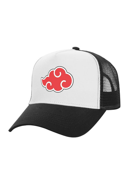 Tstudio Καπέλο Trucker Λευκό-μαύρο Naruto Akatsuki Cloud One Size