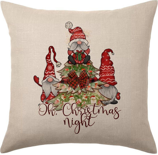 Tstudio Διακοσμητικό Μαξιλάρι Oh Christmas Night — Λινό
