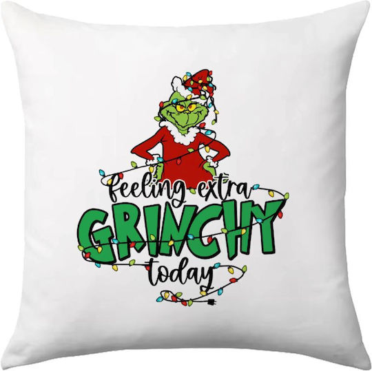 Tstudio Διακοσμητικό Μαξιλάρι Grinch Feeling Extra Grinchy Today — Μαξιλάρι Καναπέ 40x40cm Περιέχεται Το Γέμισμα
