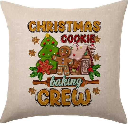 Tstudio Διακοσμητικό Μαξιλάρι Christmas Cookie Baking Crew — Λινό