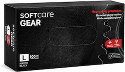Soft Care Gear Нитрилови ръкавици без прах в че...