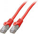 Mercodan U/UTP Cat.6 (Gigabit) Ethernet Network Cable 0.5m Red