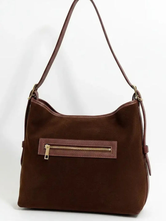 Leather Women's Bag Suede Brown