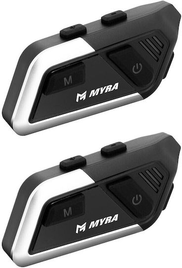 Myra M500 Διπλή Ενδοεπικοινωνία για Κράνος Μηχανής με Bluetooth
