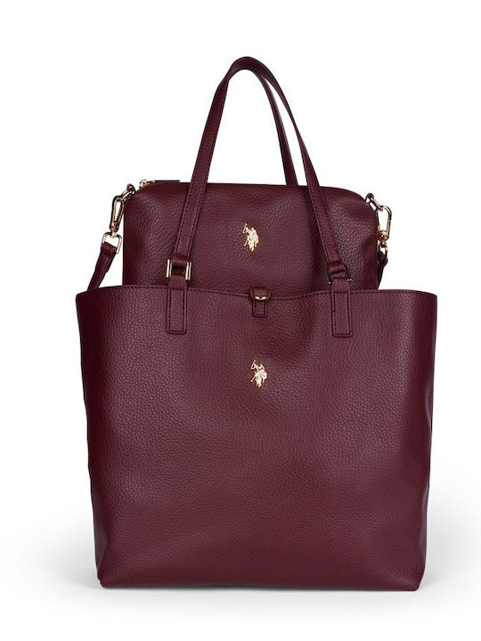 U.S. Polo Assn. Women's Burgundy Tote Bag