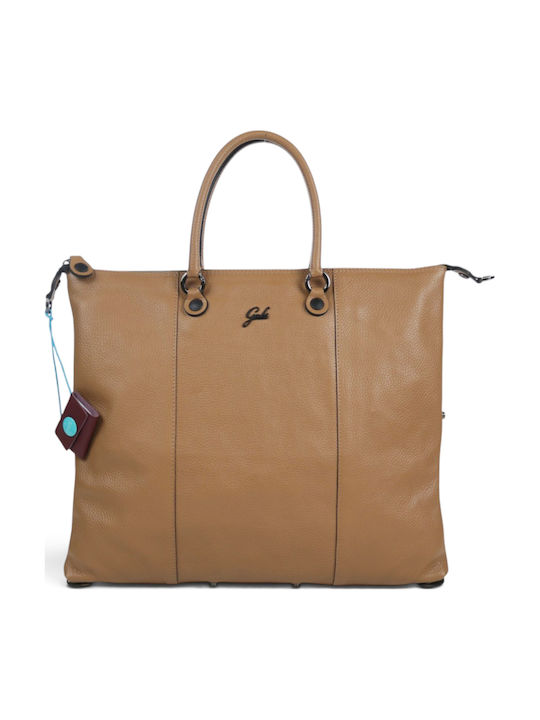 G3 Plus Large Leather Women's Tote Bag Camel / Tan