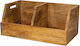 e-exoplismos Buffet-Präsentationsständer aus Mangoholz mit 2 Fächern 45,7 cm