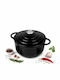 Krisberg Round Cast Iron Dutch Oven 28x28cm 5.9lt
