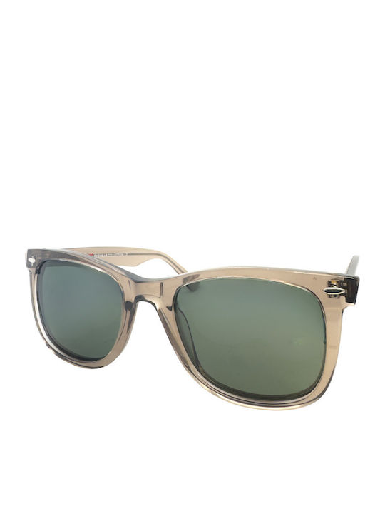 Funky Buddha Herren-Sonnenbrille mit beigem Gestell und beigen polarisierten Gläsern Funky Buddha Herren-Sonnenbrille mit beigem Gestell und beigen polarisierten Gläsern